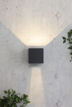 Eco-Light LED Wandlampe Außen Anthrazit Up Down IP54 3000 K 6 W< Metall Lampen|Led Außenleuchten