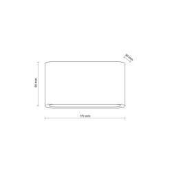 Metall Lampen|Feuchtraumleuchten*TK Lighting LED Wandlampe außen Metall Schwarz 17,5 cm IP54 Up Down