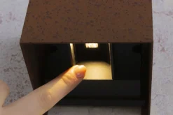 Metall Lampen|Led Außenleuchten*Eco-Light LED Wandlampe Außen Rostbraun Up Down IP54 3000 K 6 W