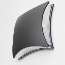 Harms Import LED Wandlampe außen Schwarz Modern B: 20 cm< Led Außenleuchten|Außenwandleuchten