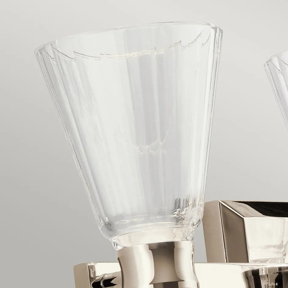 Led Lampen|Wandleuchten*Elstead LED Wandlampe Bad IP44 60,8 cm lang Metall Glas 3000 K