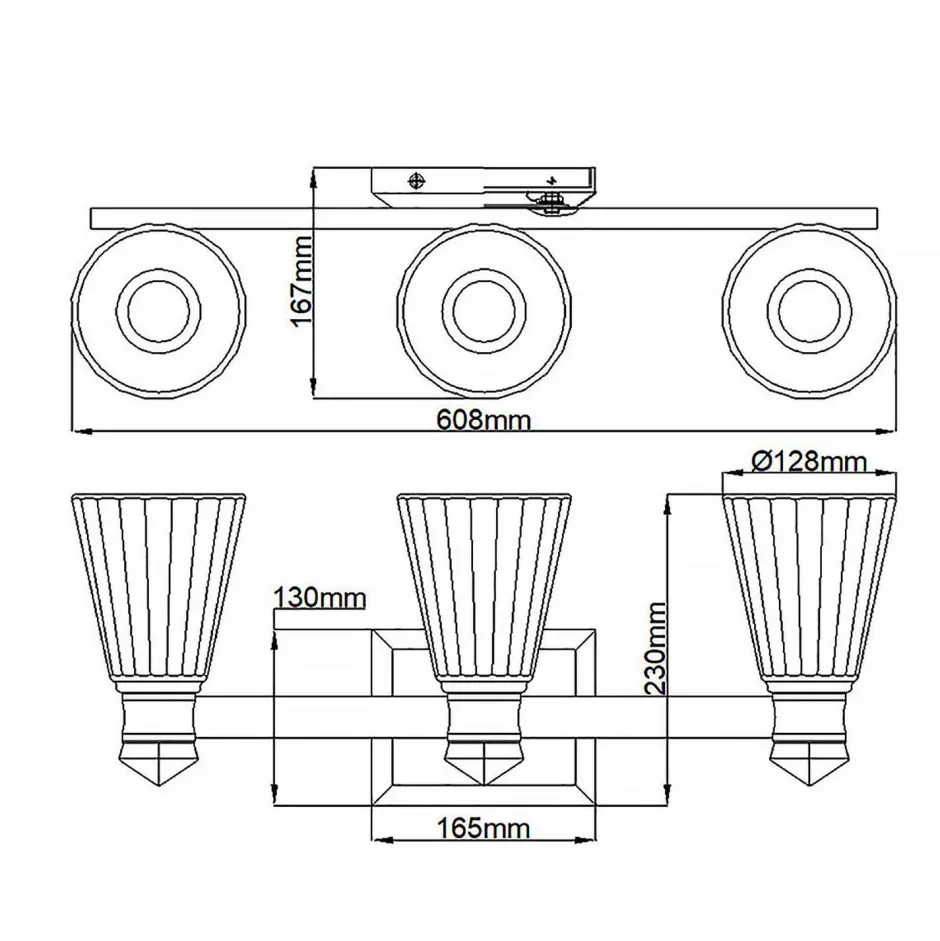 Led Lampen|Wandleuchten*Elstead LED Wandlampe Bad IP44 60,8 cm lang Metall Glas 3000 K