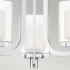 Elstead LED Wandlampe Badezimmer Metall Glas B: 53,3 cm IP44 3000 K< Badezimmer Lampe|Flurlampen