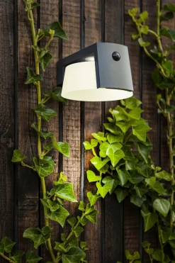 Metall Lampen|Led Außenleuchten*Eco-Light LED Wandlampe Bewegungssensor Aluminium B:16 cm IP44