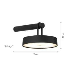 Wandleuchten|Flurlampen*Just Light LED Wandlampe Dimmer Touch Schalter IP44 130 lm Schwarz