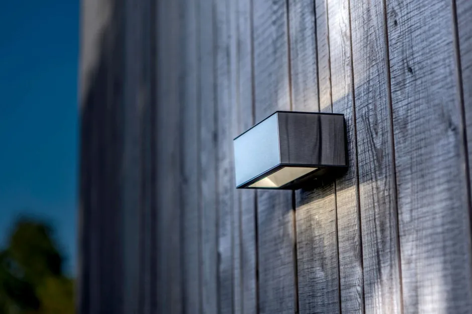 Eco-Light LED Wandlampe Edelstahl in Nickel 4000 K IP54 Up Down< Metall Lampen|Led Außenleuchten