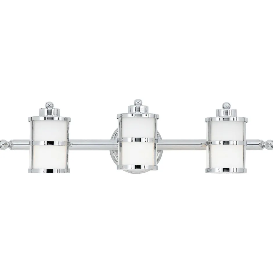 Elstead LED Wandlampe ENISA Chrom Metall Glas Bad Leuchte< Wandleuchten|Flurlampen