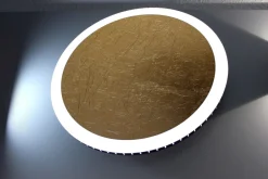 Wohnzimmerlampen|Metall Lampen*Eco-Light LED Wandlampe Gold Schwarz rund Ø30 cm 3500 K dimmbar