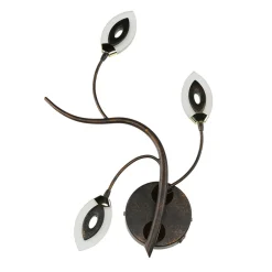 WOFI LED Wandlampe GORI Rostbraun Floral Modern< Florale Lampen|Moderne Lampen