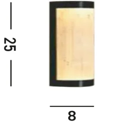 Searchlight LED Wandlampe Harz Metall Schwarz Marmor IP44 H:25 cm< Flurlampen|Metall Lampen