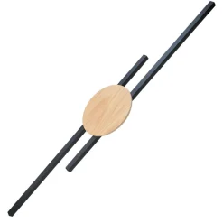 Led Lampen|Wandleuchten*TK Lighting LED Wandlampe indirekt 3000 K Schwarz Natur Metall Holz Modern