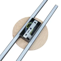 Led Lampen|Wandleuchten*TK Lighting LED Wandlampe indirekt 3000 K Schwarz Natur Metall Holz Modern