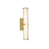 Wohnzimmerlampen|Jugendstil Lampen*Searchlight LED Wandlampe IP44 Glas Metall in Gold 43 cm Bad Spiegel