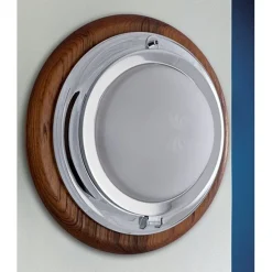 Led Lampen|Wandleuchten*Laura Suardi LED Wandlampe LEGNO Chrom Messing rund Maritim Bad