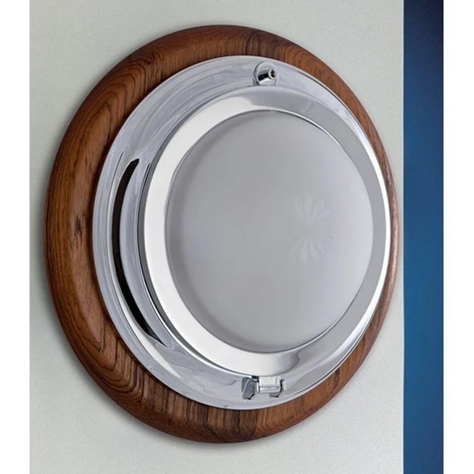 Laura Suardi LED Wandlampe Messing Chrom rund maritimes Design< Led Lampen|Wandleuchten