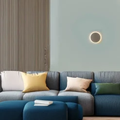 Nowodvorski LED Wandlampe Metall Ø 15 cm Braun matt 3000 K 60 lm rund< Metall Lampen|Schlafzimmer Lampen