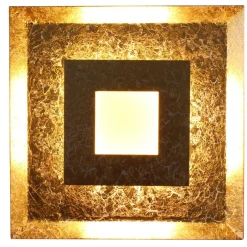 Eco-Light LED Wandlampe Metall in Gold B:32 cm Wand Decke dimmbar< Wohnzimmerlampen|Metall Lampen