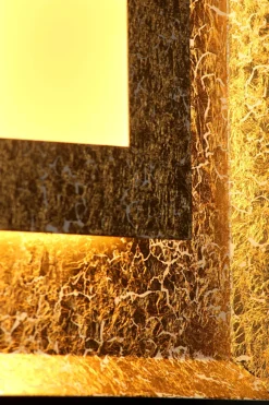 Eco-Light LED Wandlampe Metall in Gold B:32 cm Wand Decke dimmbar< Wohnzimmerlampen|Metall Lampen