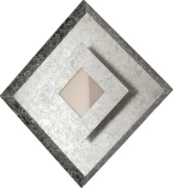 Eco-Light LED Wandlampe Metall Silber B:32 cm Wand Decke dimmbar< Wohnzimmerlampen|Metall Lampen