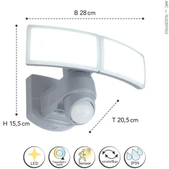 Eco-Light LED Wandlampe mit Bewegungssensor 1200 lm IP54 flexibel< Led Außenleuchten|Moderne Außenleuchten