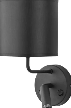 Led Lampen|Wandleuchten*TK Lighting LED Wandlampe mit Leselicht in Schwarz Lampe PASA