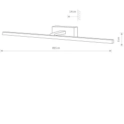 Wohnzimmerlampen|Metall Lampen*Nowodvorski LED Wandlampe Schwarz Aluminium 3000 K Spiegel Bilder