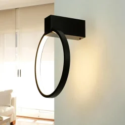 Nowodvorski LED Wandlampe Schwarz Aluminium 3000 K 190 lm Ø 18 cm< Led Lampen|Wandleuchten