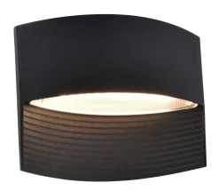 Metall Lampen|Led Außenleuchten*Eco-Light LED Wandlampe Schwarz Aluminium B:18 cm IP54 3000 K