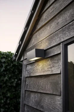 Metall Lampen|Led Außenleuchten*Eco-Light LED Wandlampe Up Down Aluminium Anthrazit 3000 K IP54