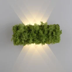 Flurlampen|Schlafzimmer Lampen*Just Light LED Wandlampe Up Down B:32 cm 3000 K 130 lm aus Moos