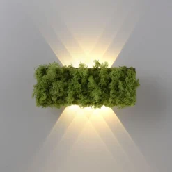 Flurlampen|Schlafzimmer Lampen*Just Light LED Wandlampe Up Down B:32 cm 3000 K 130 lm aus Moos