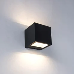 Eco-Light LED Wandlampe Up Down Schwarz B:8,5 cm IP54 850 lm 9 W< Metall Lampen|Led Außenleuchten