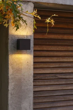 Eco-Light LED Wandlampe Up Down Schwarz B:8,5 cm IP54 850 lm 9 W< Metall Lampen|Led Außenleuchten