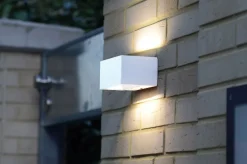 Metall Lampen|Led Außenleuchten*Eco-Light LED Wandlampe Up Down Weiß B:14 cm IP54 4000 K 10 W
