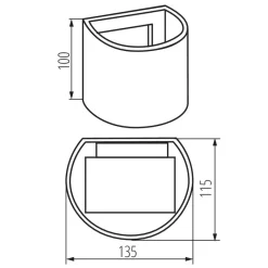 Außenwandleuchten|Moderne Lampen*Kanlux LED Wandlampen Up Down Weiß außen IP54 SALA