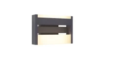 Eco-Light LED Wandleuchte Aluminium Anthrazit B:22,5 cm IP44 18 W< Metall Lampen|Led Außenleuchten