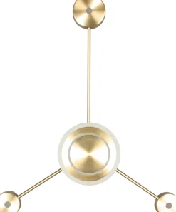 Eco-Light LED Wandleuchte Aluminium dimmbar H:53 cm 3000 K Gold< Wohnzimmerlampen|Metall Lampen