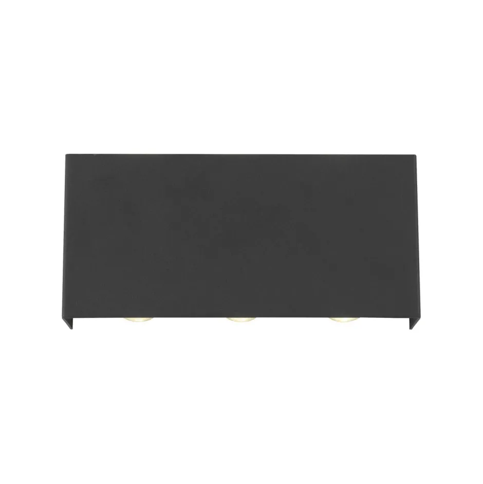 Just Light LED Wandleuchte Anthrazit Up Down dimmbar B:17 cm 2 W< Wandleuchten|Flurlampen