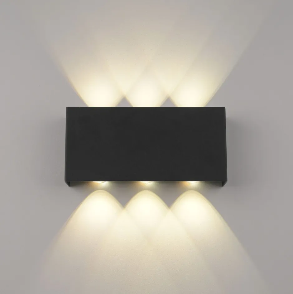 Just Light LED Wandleuchte Anthrazit Up Down dimmbar B:17 cm 2 W< Wandleuchten|Flurlampen