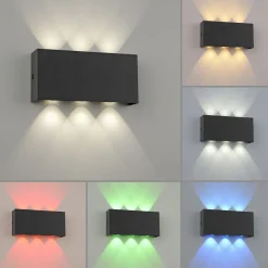 Just Light LED Wandleuchte Anthrazit Up Down dimmbar B:17 cm 2 W< Wandleuchten|Flurlampen