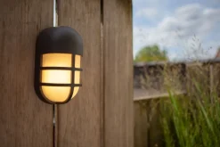 Metall Lampen|Feuchtraumleuchten*Eco-Light LED Wandleuchte Anthrazit Aluminium H:19,3 cm IP54 14 W