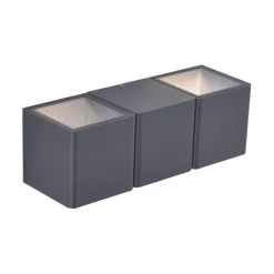 Paul Neuhaus LED Wandleuchte außen Aluminium IP54 22,5 cm Anthrazit< Feuchtraumleuchten|Badezimmer Lampe