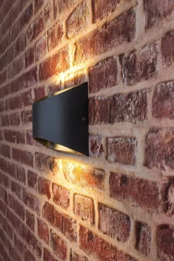 Metall Lampen|Led Außenleuchten*Eco-Light LED Wandleuchte Außen Aluminium IP44 B:13,1 cm Up Down