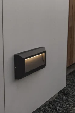 Metall Lampen|Led Außenleuchten*Eco-Light LED Wandleuchte Außen Aluminium Anthrazit IP54 B:23 cm