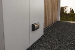 Metall Lampen|Led Außenleuchten*Eco-Light LED Wandleuchte Außen Aluminium Anthrazit IP54 B:23 cm