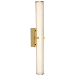 Searchlight LED Wandleuchte Bad 63 cm IP44 Glas Metall in Gold< Wohnzimmerlampen|Jugendstil Lampen
