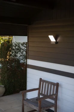 Metall Lampen|Led Außenleuchten*Eco-Light LED Wandleuchte Bewegungssensor IP54 T:14 cm Anthrazit