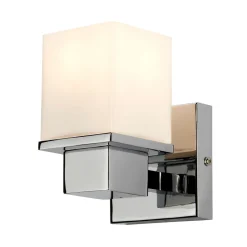 Elstead LED Wandleuchte Chrom Weiß eckig blendarm IP44 Bad< Wandleuchten|Badezimmer Lampe