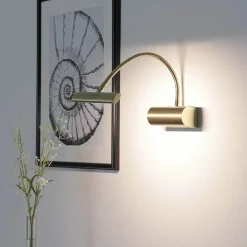 Trio Reality LED Wandleuchte CURTIS in Messing matt< Led Lampen|Wandleuchten