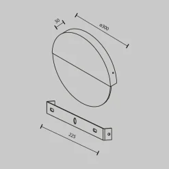 Maytoni LED Wandleuchte Glas Metall 3000 K warmweiß 200 lm rund< Led Lampen|Wandleuchten